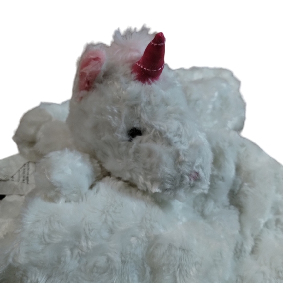Manhattan Kids LLC Unicorn White & Pink Security Blanket Lovey Plush - Picture 3 of 12